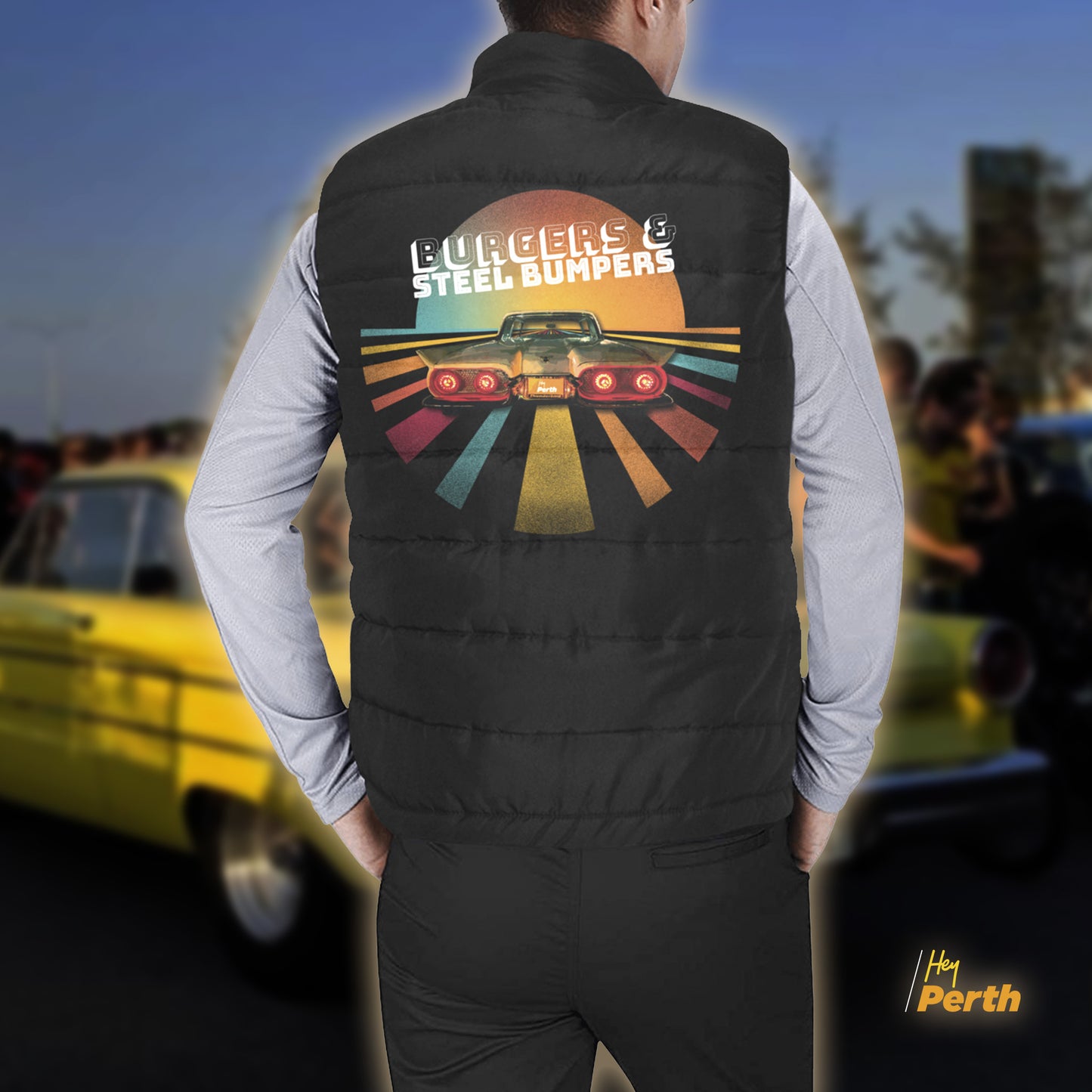 BURGERS & STEEL BUMPERS PUFF VEST