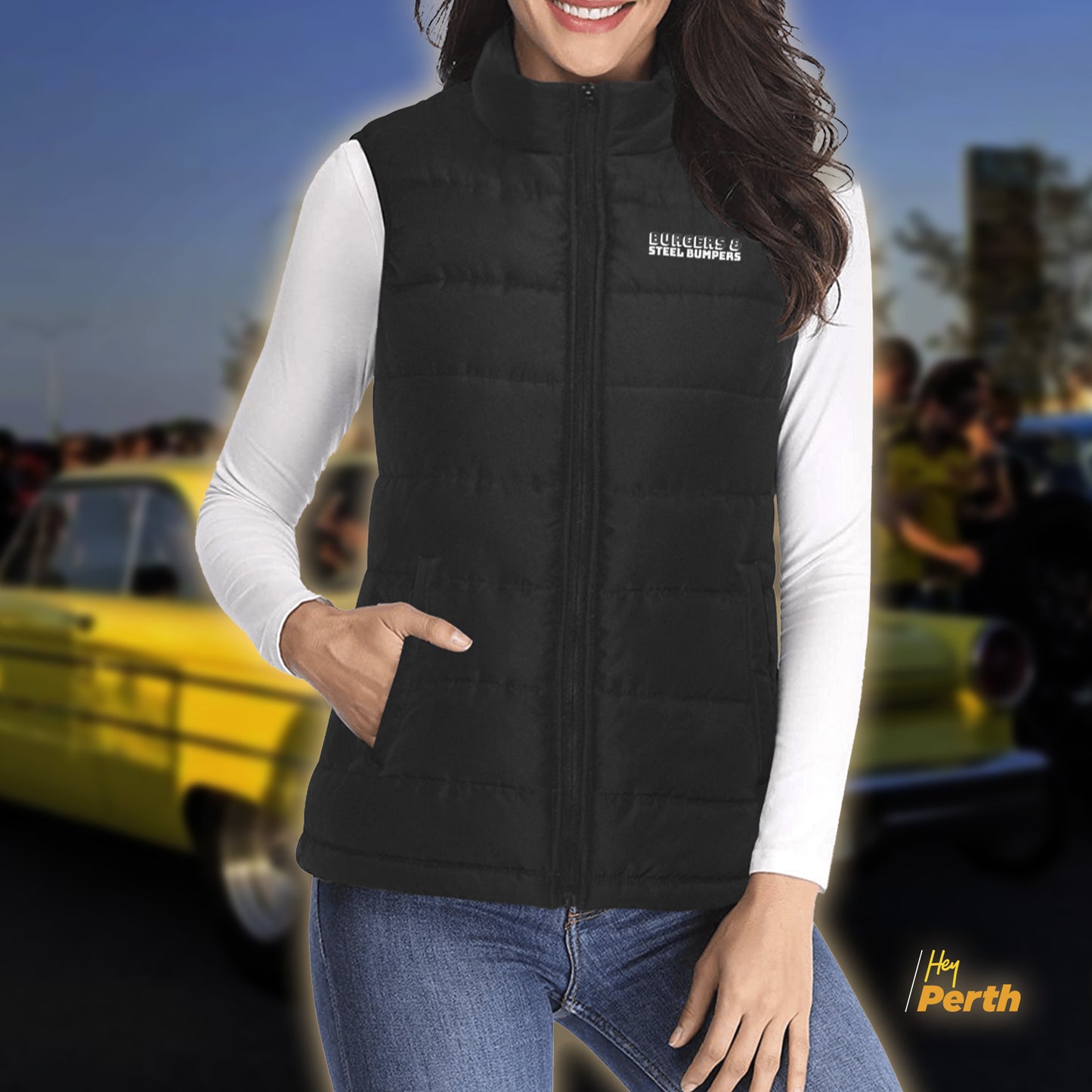 BURGERS & STEEL BUMPERS PUFF VEST