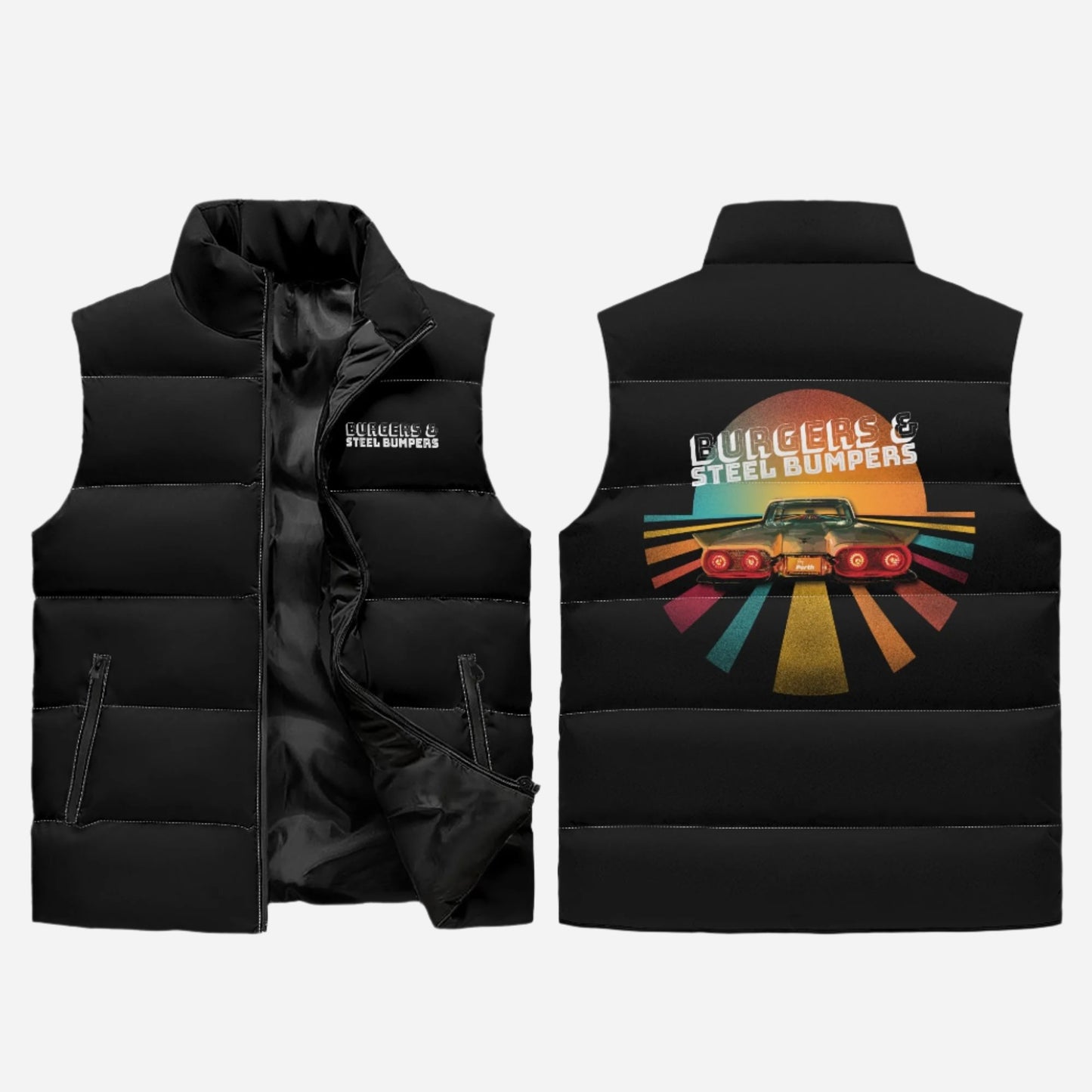 BURGERS & STEEL BUMPERS PUFF VEST